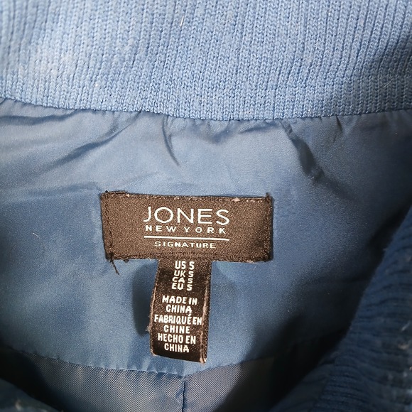 Jones‎ New York Signature Women's Size Small Blue Quilted Full Zip Vest - Picture 6 of 8